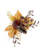 Pumpkin & Mushroom Pick - Brown & Orange (24cm long, 3 per pack)