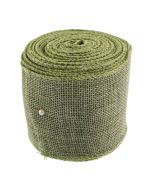 6.4cm x 9.14m Faux Jute Ribbon Green