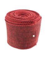 6.4cm x 9.14m Faux Jute Ribbon Burgundy