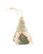 15cm Fabric Hanging Mini Gonk Decoration Green
