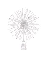 Glitter Star Spray Tree Topper Silver
