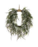 Snowy Cedar Jute Wreath 64cm
