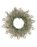 Sparkle Holly Wreath 60cm Gold/White