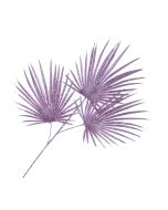 Glittered Fan Palm Leaves - Pink (3 leaves, 74cm long)