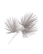 Glittered Fan Palm Leaves - Champagne (3 leaves, 74cm long)