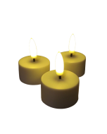 Set of 6 LED Tealights - White (3.8cm  x 4.5cm height)