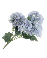 Artificial Hydrangea Bush - Light Blue (5 heads, 43cm long)