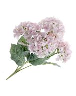 Artificial Hydrangea Bush - Light Pink (5 heads, 43cm long)