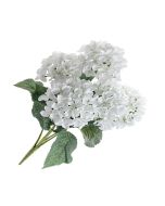 Artificial Hydrangea Bush - White (5 heads, 43cm long)