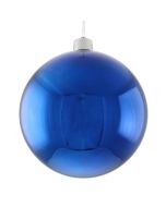 30cm Plastic Shiny Bauble Blue