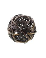 16cm Basketry Ball Dark Brown