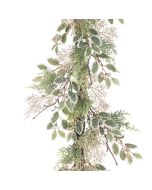 Sparkle Holly Garland 152cm Gold/White