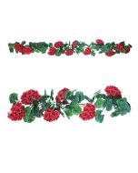 Artificial Geranium Garland 170cm Red
