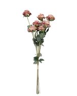 Artificial Dry Rose Bundle - Antique Mauve 72cm