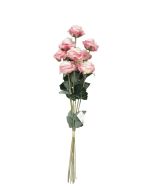 Artificial Dry Rose Bundle - Pink/White 72cm
