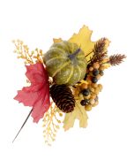 Pumpkin & Pinecone Pick - Brown & Orange x 3