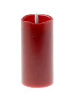 Melted Top LED Wax Candle - Red (7.5 x 15cm)