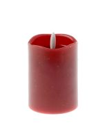 Melted Top LED Wax Candle - Red (7.5 x 10cm)