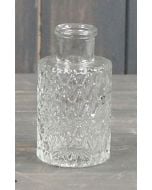 Clear Mini Geometric Glass Bottle (H9.2cm)