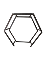 254cm Heptagon Wooden Arch Burnt Wood