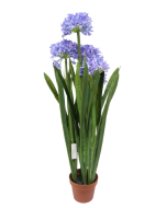 Artificial Agapanthus Plant Blue 103cm