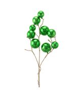 53cm Shiny Bauble Spray Green