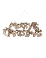 Champagne Merry Christmas Sign