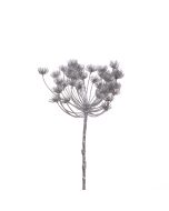 Metallic Dandelion Head Spray Silver