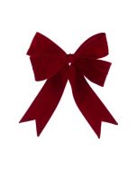 Velvet Wired Bow 48cm Red