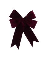 Velvet Wired Bow 48cm Burgundy