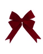 Velvet Wired Bow 35cm Red