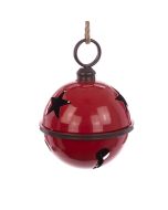METAL Bell W/Star 29cm Red