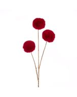 Fluffy Pom Pom Spray 73cm Red