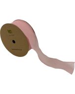 Crushed Silk Ribbon 40mm x 10yds Pink