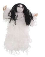 28cm Fabric Ghost Hanger White (N50615)