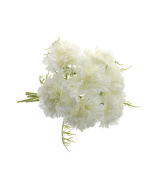 Carnation Bush 37cm - Ivory/White