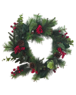 Wreath Woodland Euc & Berries 55cm