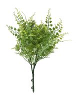 Artificial Mixed Fern Bush Green UV Protected 30cm