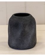 Grey Textured Small Sculptured Vase 11cm