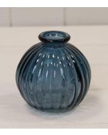 Blue Round Glass Bottle (8.4cm)