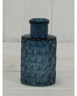 Blue Mini Geometric Glass Bottle (9.2cm)