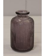 Amethyst Dimpled Glass Bottle (10cm)