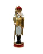1.2 Meter LED & Musical Nutcracker Gold/White