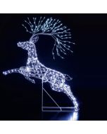 1.5 Meter White Richmond Leaping Stag