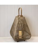 Bamboo Lantern W/LED Candle 56cm