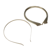 Metal Headband x 12pcs - Silver