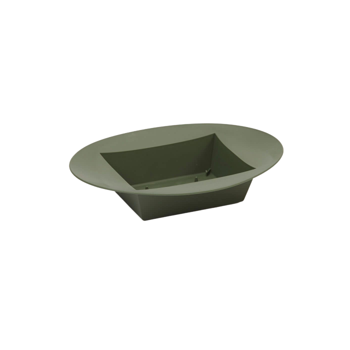 Oval Design Bowl Dark Green