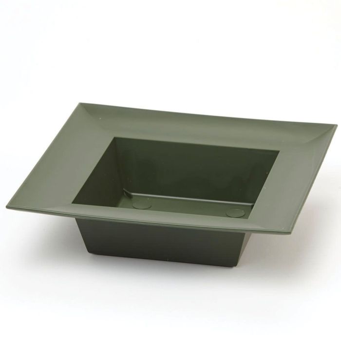 Square Design Bowl Dark Green