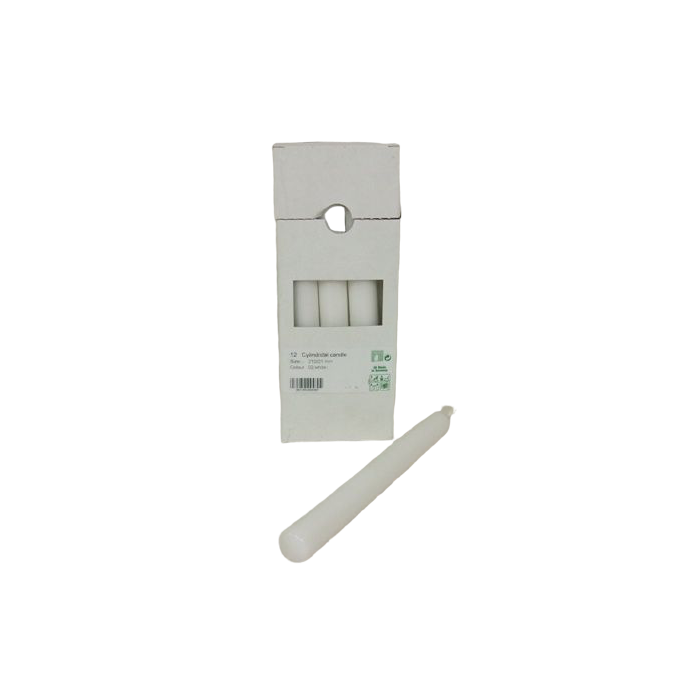 Dinner Candle 210/21mm White x 12