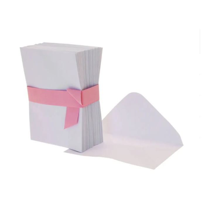 White Florist Card Envelopes x 100